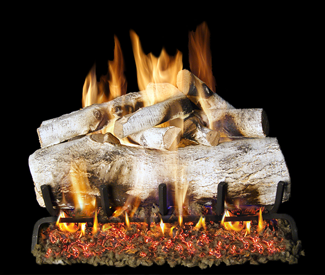 Real Fyre Mountain Birch Vented Gas Log Set