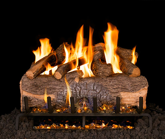 Real Fyre Mountain Crest Oak Vented Gas Log Set