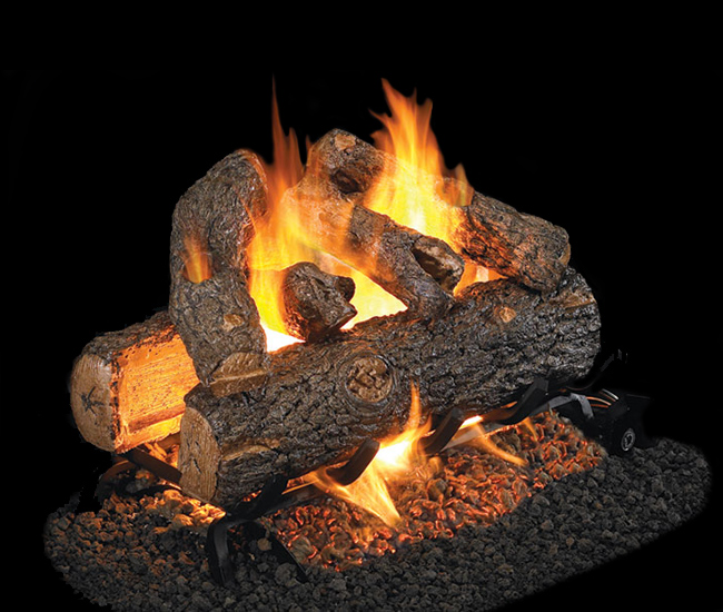 Real Fyre Golden Oak Designer Plus See-Thru Vented Gas Log Set