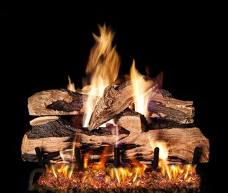 Real Fyre Split Oak Designer Plus Flame Enhanced Vented Gas Log Set