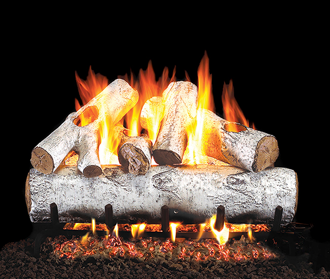 Real Fyre White Birch Vented Gas Log Set