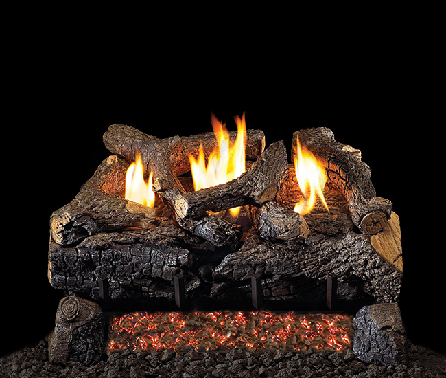 Real Fyre Evening Fyre Charred Vent-Free Gas Log Set