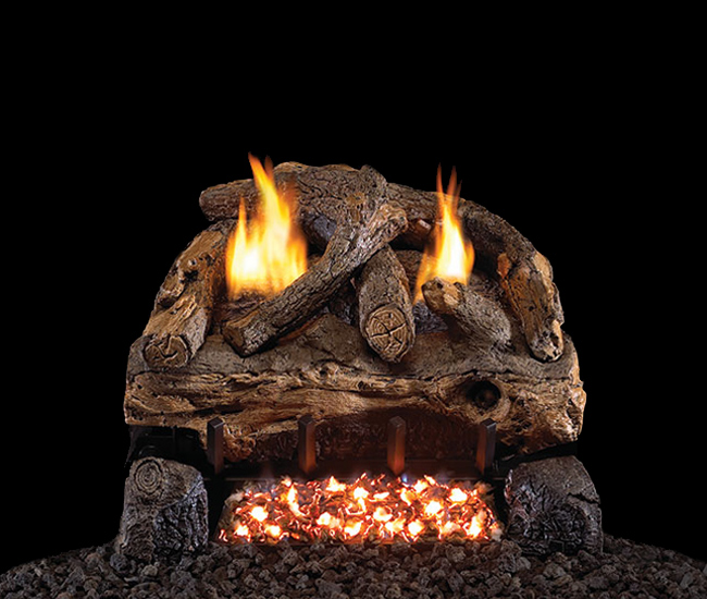 Real Fyre Evening Fyre Split Vent-Free Gas Log Set