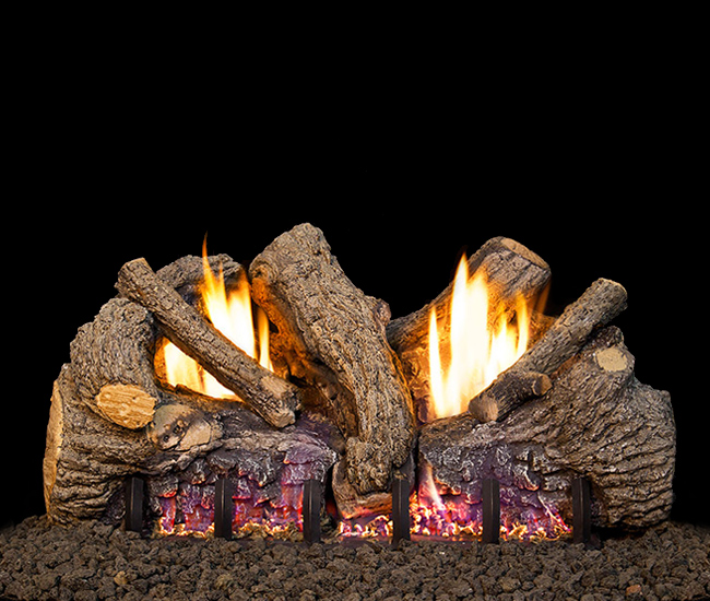 Real Fyre Outdoor Foothill Oak Vent-Free Gas Log Set