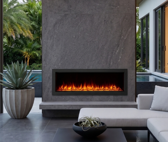 SimpliFire 55-inch Forum Outdoor Electric Fireplace