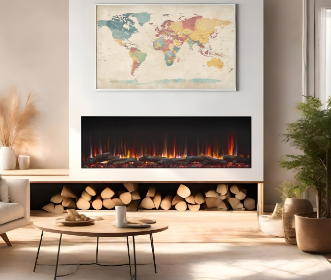SimpliFire 65-inch Triton Linear Electric Fireplace