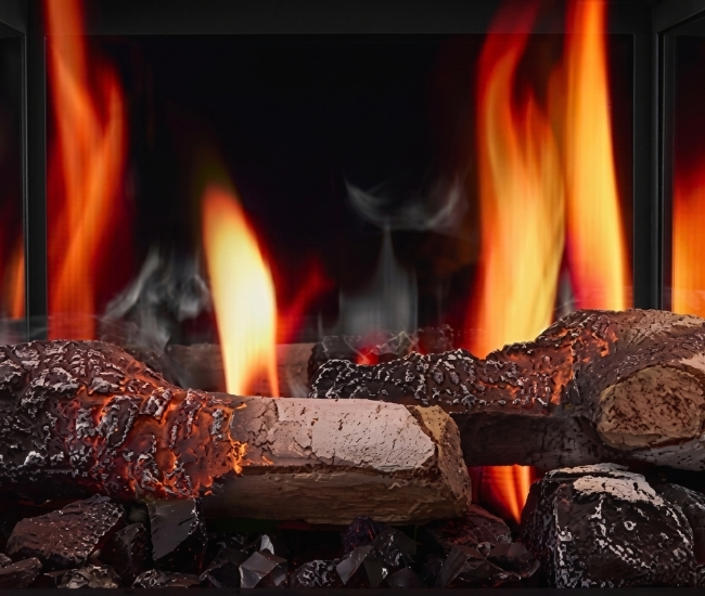 SimpliFire Glowing Birch Log Set for Allusion Edge Electric Fireplaces