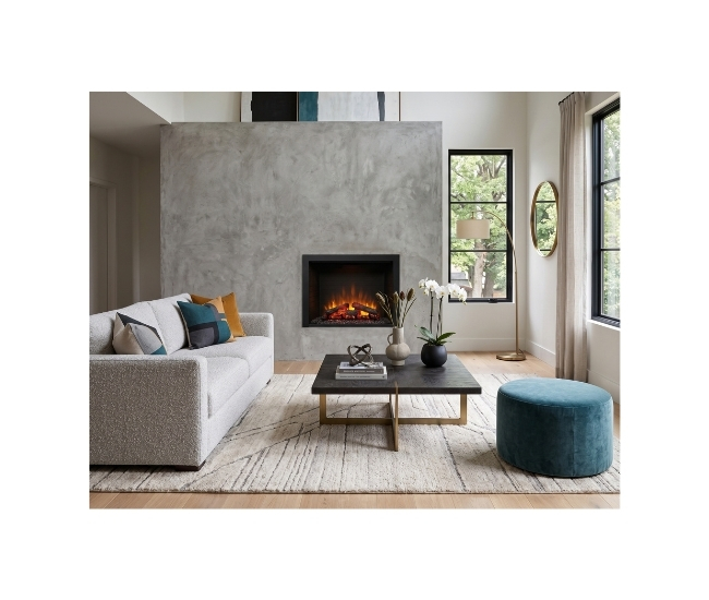 SimpliFire Black Front for 36-inch Built-In Electric Fireplace