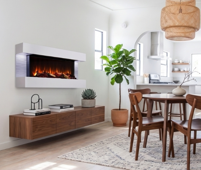 SimpliFire 50-inch Floating Mantel Kit for 36-inch Format Wall Mount Electric Fireplace