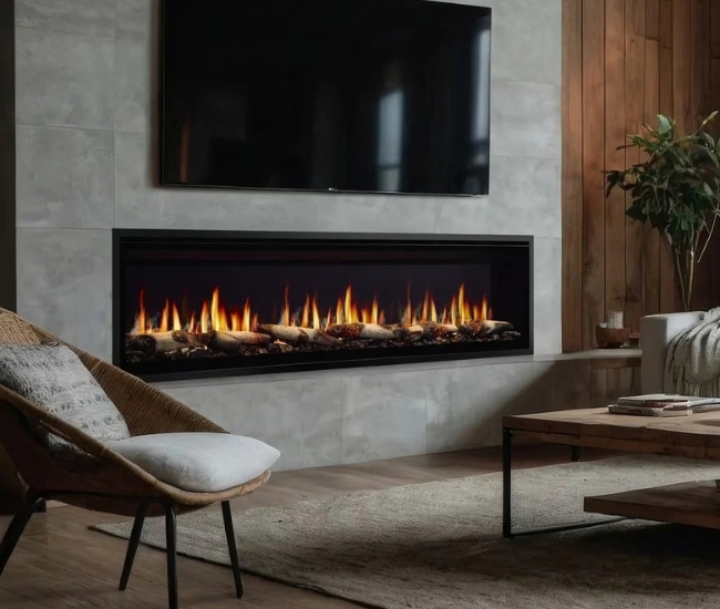 SimpliFire 78-inch Allusion Edge Linear Electric Fireplace