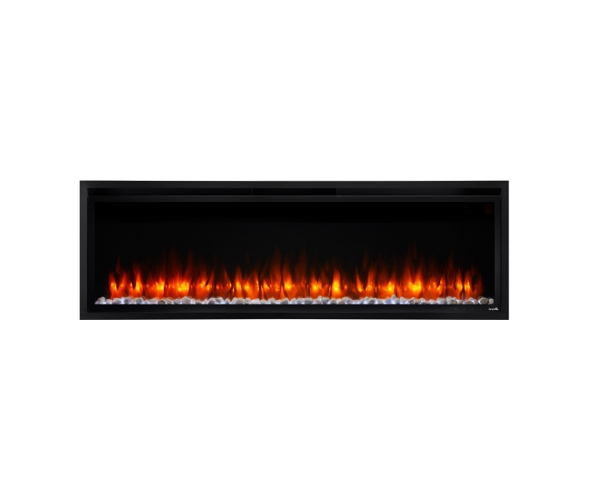 SimpliFire 60-inch Allusion Platinum Recessed Linear Electric Fireplace