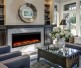SimpliFire 60-inch Allusion Platinum Recessed Linear Electric Fireplace