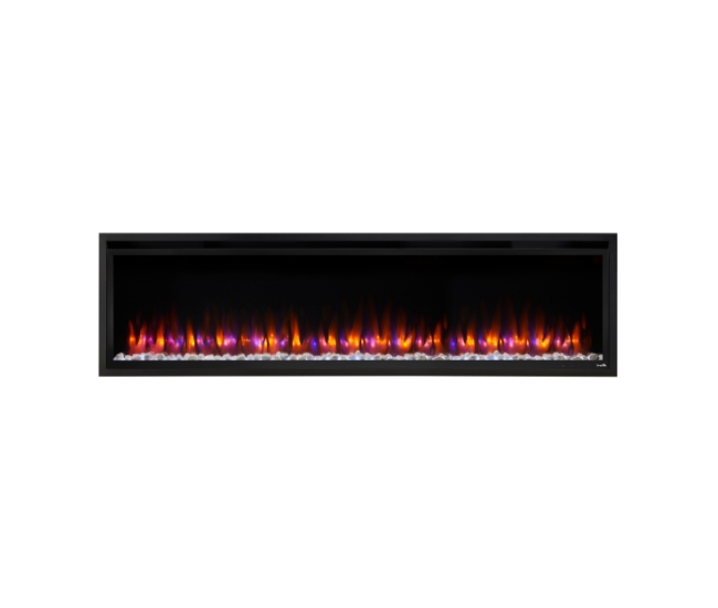 SimpliFire 72-inch Allusion Platinum Recessed Linear Electric Fireplace