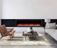 SimpliFire 72-inch Allusion Platinum Recessed Linear Electric Fireplace