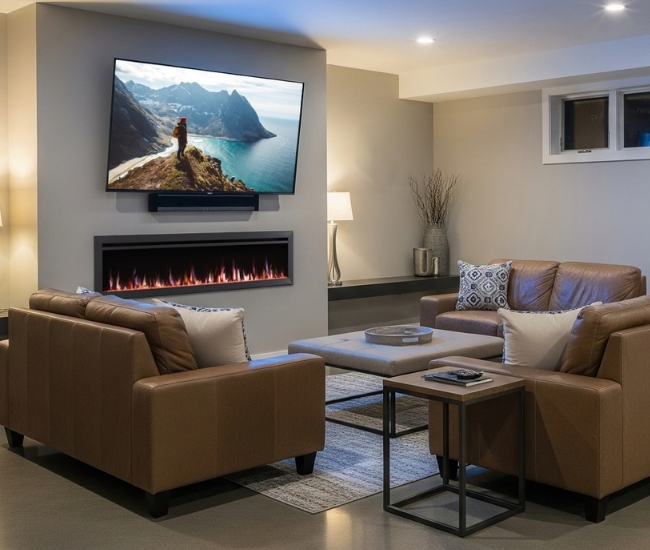 SimpliFire 72-inch Allusion Slim Linear Electric Fireplace