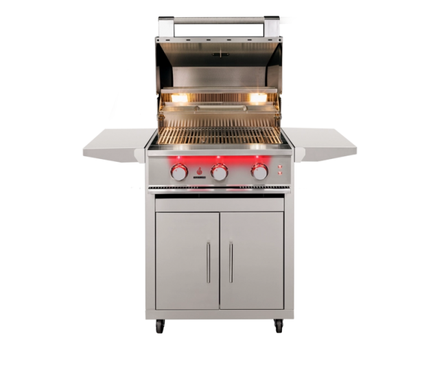 TrueFlame 25-inch Portable Gas Grill | 3-Burner