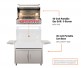 TrueFlame 40-inch Portable Gas Grill | 5-Burner