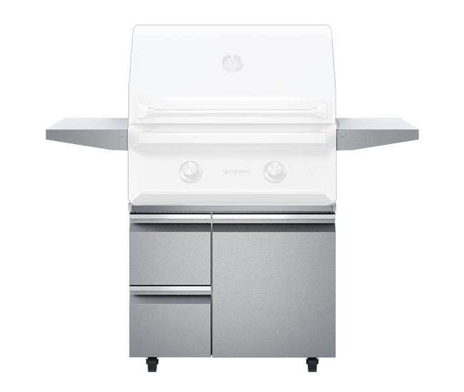 Twin Eagles 30-inch Soft Closing Grill Cart with Storage Drawers and Door