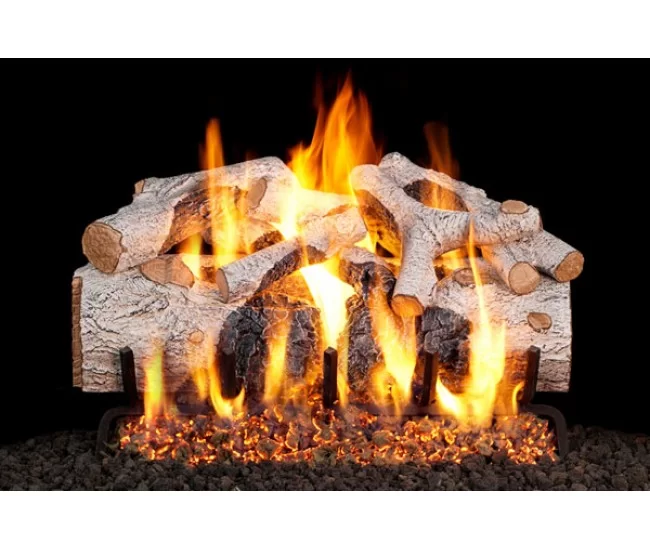 Real Fyre Charred Mountain Birch Listed Gas Log Set Real Fyre Charred Mountain Birch Listed Gas Log Set
