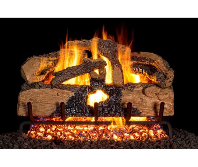 Real Fyre Charred Evergreen Split Oak Gas Log Set