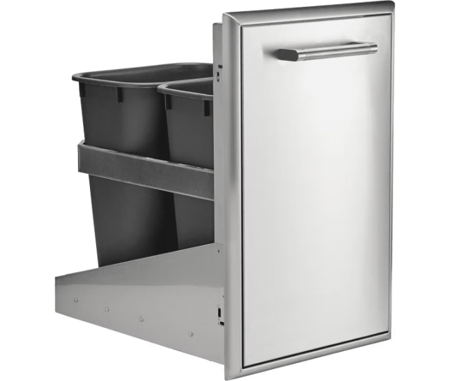 Coyote 18-inch Front-to-Back Trash Recycle Combo Coyote 18-inch Front-to-Back Trash Recycle Combo