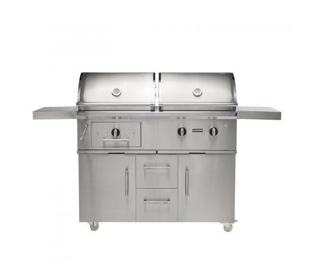 Coyote 50-inch Hybrid Gas & Charcoal Portable Grill Coyote 50-inch Hybrid Gas & Charcoal Portable Grill