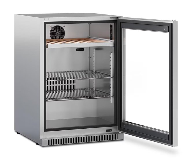 Dometic 24-inch Reversible Outdoor Refrigerator with Glass Door Dometic 24-inch Reversible Outdoor Refrigerator with Glass Door