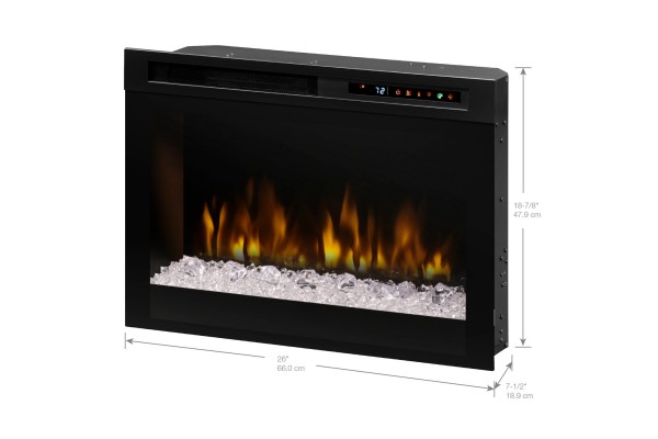 Dimplex Multi-Fire XHD 26-inch Plug-in Electric Firebox with Acrylic Ember Media Bed Dimplex Multi-Fire XHD 26-inch Plug-in Electric Firebox with Acrylic Ember Media Bed