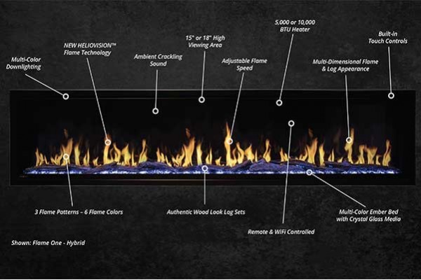 Modern Flames 100-inch Orion Slim Virtual Electric Fireplace Modern Flames 100-inch Orion Slim Virtual Electric Fireplace