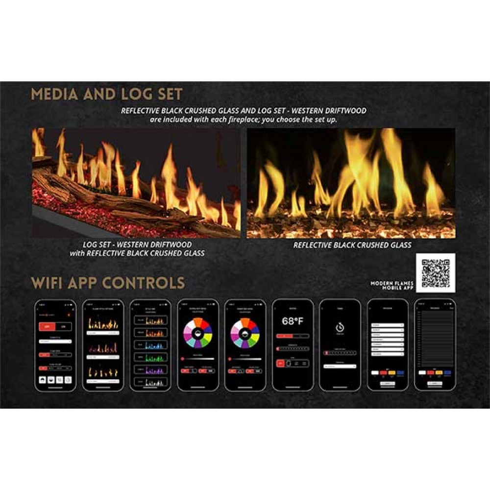 Modern Flames 60inch Orion Slim Virtual Electric Fireplace