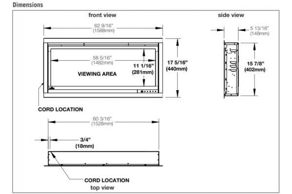 Napoleon Alluravision 60-inch Deep Depth Electric Fireplace Napoleon Alluravision 60-inch Deep Depth Electric Fireplace