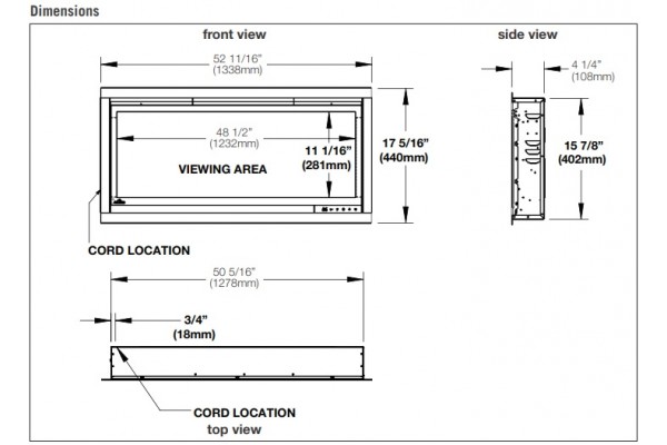 Napoleon Alluravision 50-inch Slimline Electric Fireplace Napoleon Alluravision 50-inch Slimline Electric Fireplace