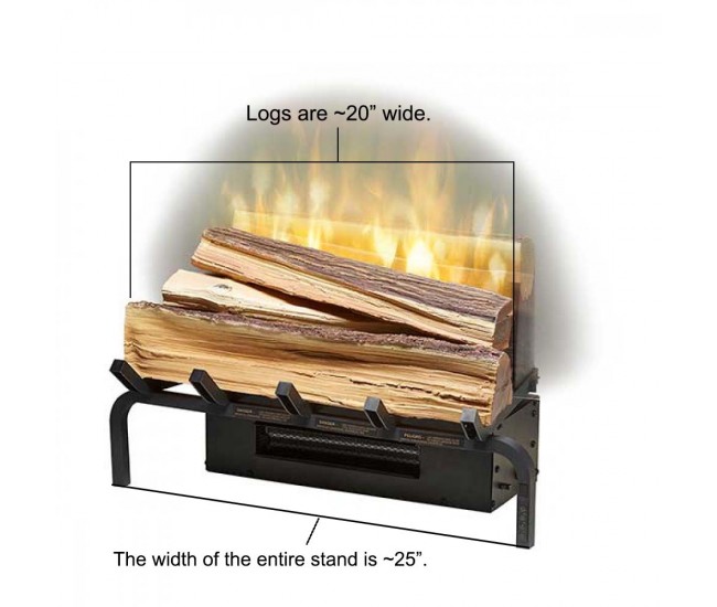 Dimplex Revillusion 25-inch Plug-In Log Set With Fresh Cut Logs