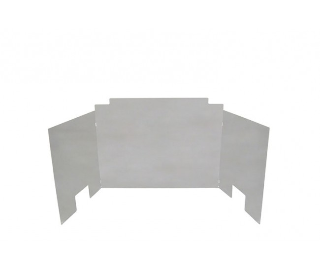 Real Fyre Three-Panel Contemporary Fyreback, Polished Stainless Steel 