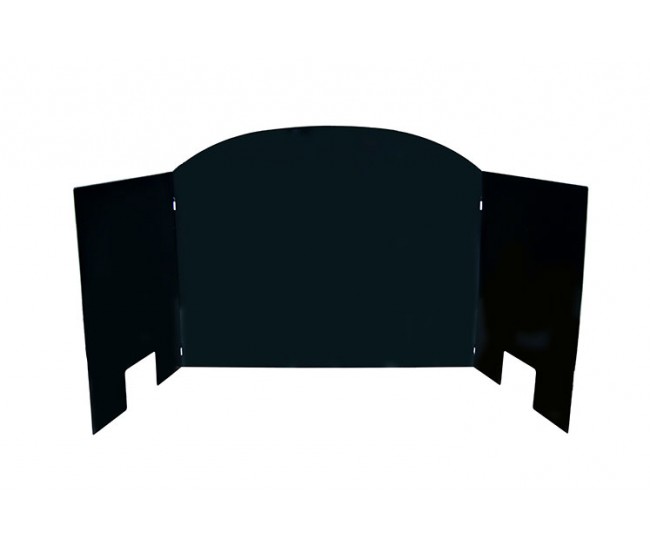 Real Fyre Three-Panel Traditional Fyreback Black Porcelain 