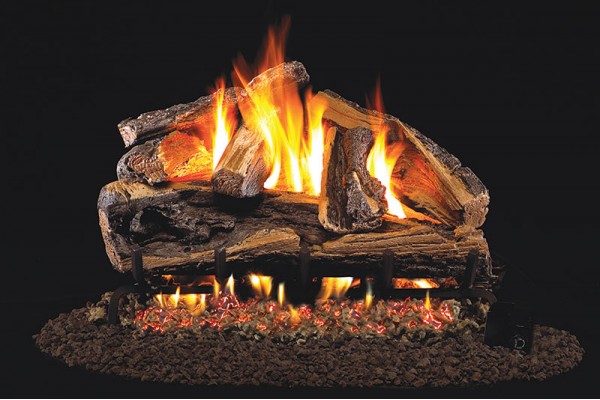 Real Fyre Rugged Split Oak Logs with G46 Series Burner Real Fyre Rugged Split Oak Logs with G46 Series Burner