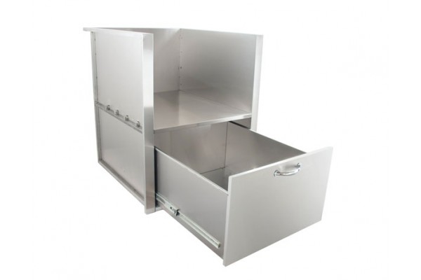 Blaze Kamado Island Sleeve with Drawer and Lights Blaze Kamado Island Sleeve with Drawer and Lights