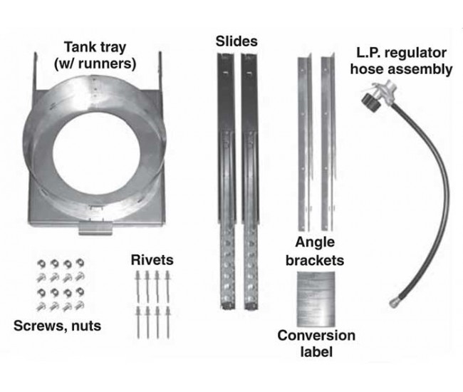 Fire Magic Tank Tray Conversion Kit for Echelon and Magnum Grills, Natural to LP