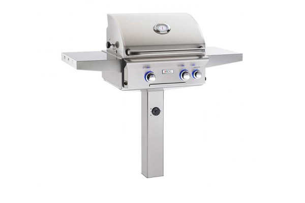 AOG 24-inch L Series In-Ground Post Grill With Rotisserie Backburner AOG 24-inch L Series In-Ground Post Grill With Rotisserie Backburner