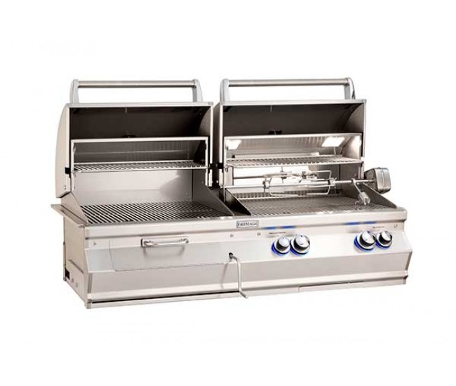 Fire Magic 46-inch Aurora A830i, Gas and Charcoal Combo Grill With Rotisserie