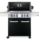 Napoleon Prestige 500 Black Gas Grill with Infrared Side and Rear Burners