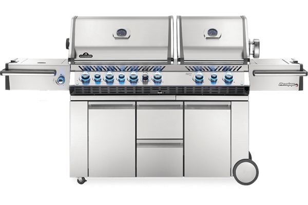 Napoleon Prestige Pro 825 Stainless Steel Gas Grill with Power Side Burner, Infrared Rear and Bottom Burners Napoleon Prestige Pro 825 Stainless Steel Gas Grill with Power Side Burner, Infrared Rear and Bottom Burners