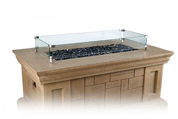 American Fyre Designs Rectangle Glass Wind Guard American Fyre Designs Rectangle Glass Wind Guard