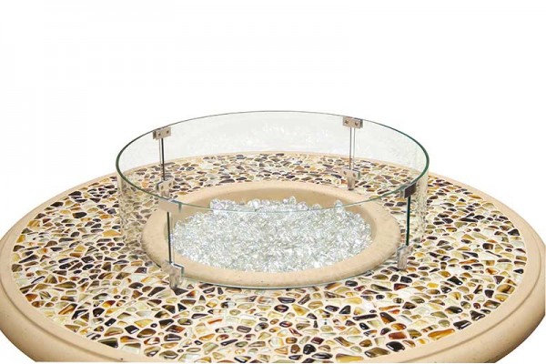 American Fyre Designs Round Glass Wind Guard American Fyre Designs Round Glass Wind Guard