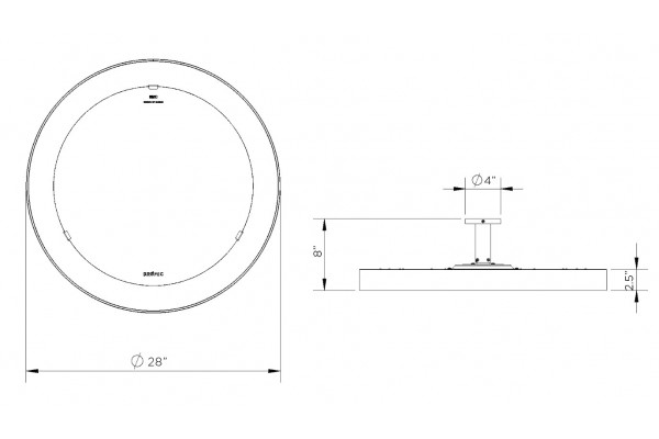 Bromic Eclipse Smart-Heat 2900W Electric Pendant with Light Bromic Eclipse Smart-Heat 2900W Electric Pendant with Light