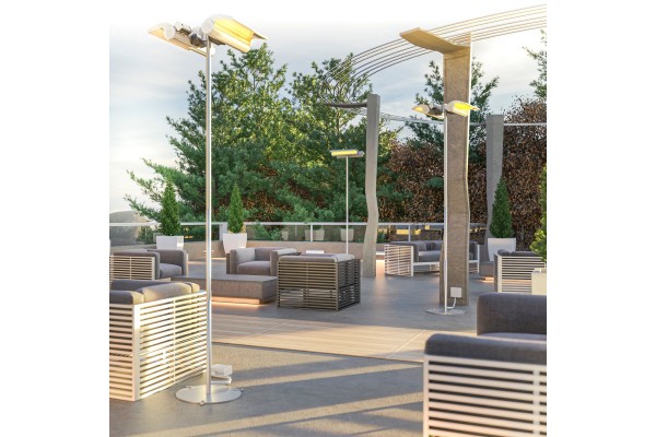 Dimplex Indoor/Outdoor Electric Infrared Heater Permanent Location Floor Stand Dimplex Indoor/Outdoor Electric Infrared Heater Permanent Location Floor Stand