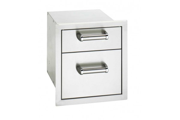 Fire Magic Flush Mounted Double Storage Drawers with Soft Close System Fire Magic Flush Mounted Double Storage Drawers with Soft Close System