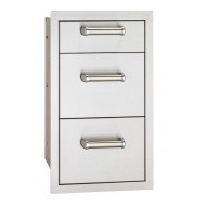 Fire Magic Flush Mounted Triple Storage Drawers with Soft Close System Fire Magic Flush Mounted Triple Storage Drawers with Soft Close System
