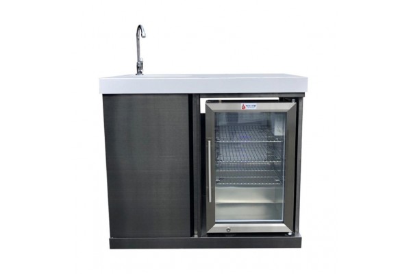 Mont Alpi Black Stainless Steel Beverage Center