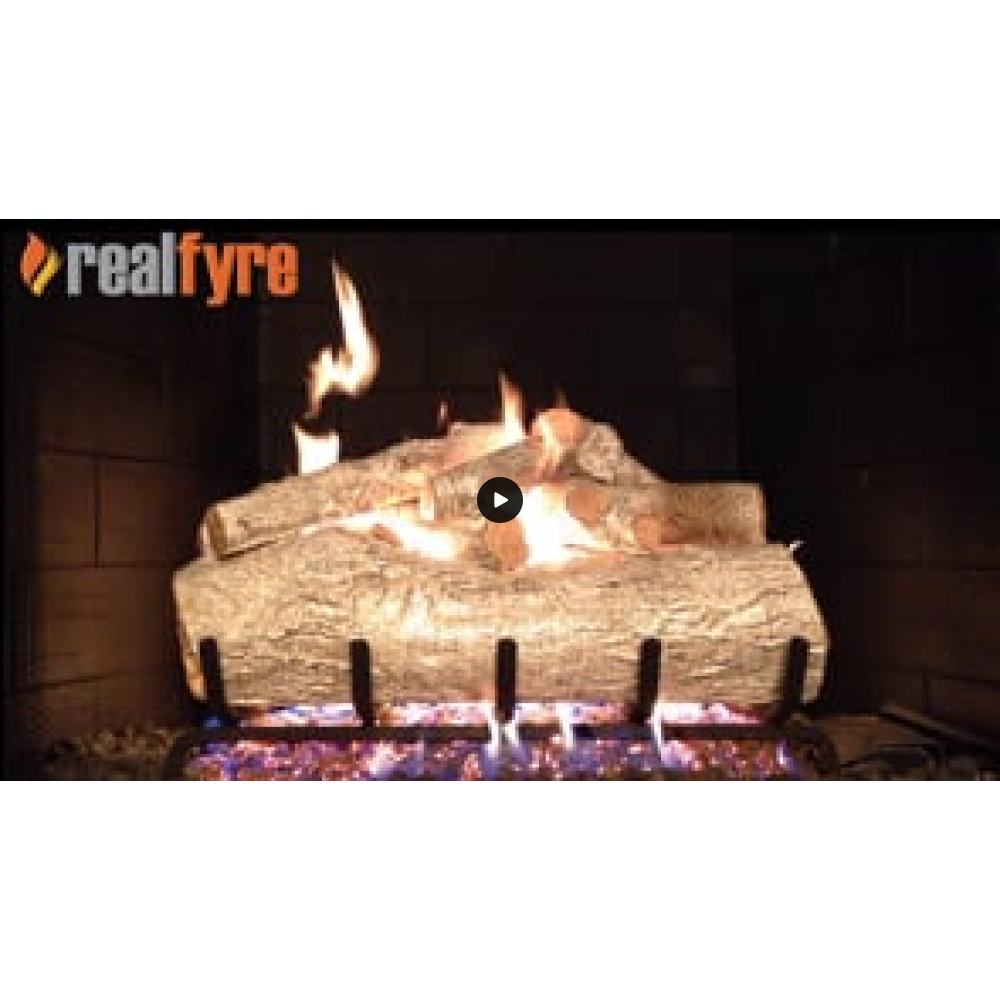 Real Fyre Mountain Birch Logs with Stainless Steel G45 Burner Real Fyre Mountain Birch Logs with Stainless Steel G45 Burner